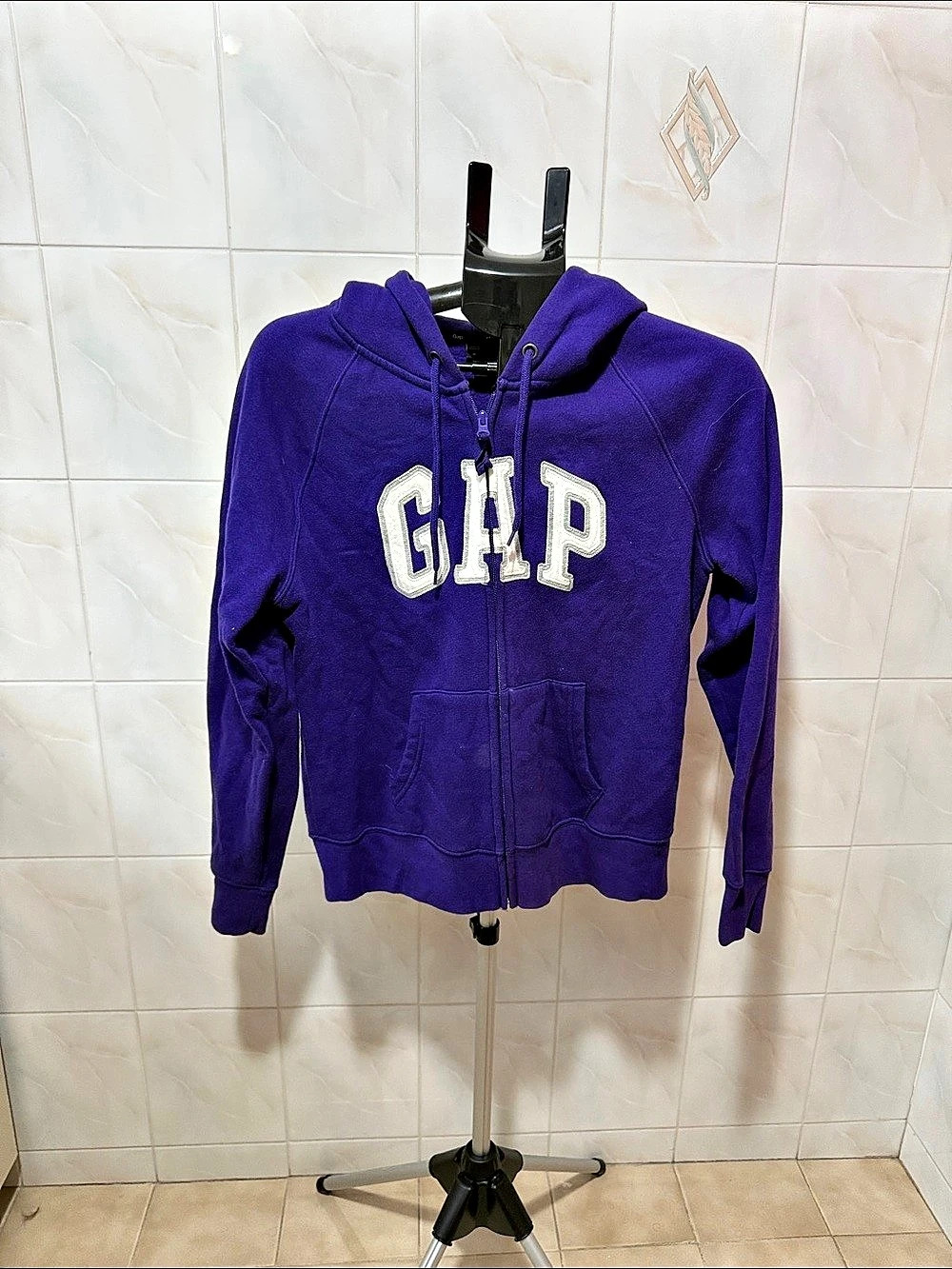 Gap VintageSoft Arch Logo Full-Zip Hoodie Purple Medium